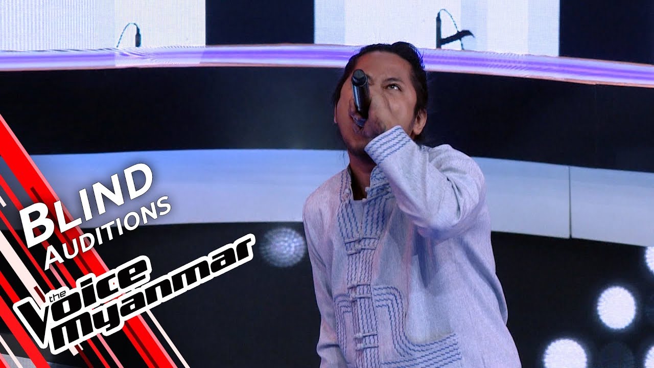 Novem Htoo performing in The Voice Myanmar blind auditions